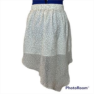 BCBGENERATION Asymmetrical Abstract Confetti Mini Skirt XS